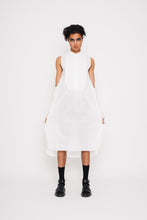 Load image into Gallery viewer, SLEEVELESS BIBBED SHIRT DRESS 001 - WHITE
