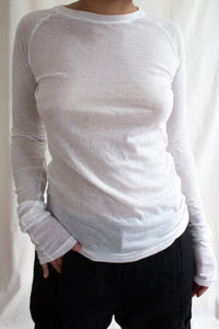 SOFT COTTON RAGLAN LONG SLEEVE 003 - WHITE